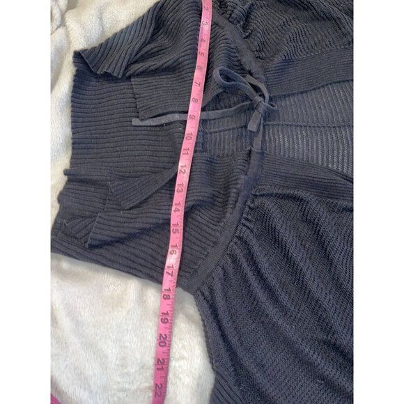 Trina Turk Los Angeles Black Open Knit Cardigan Womens size Large - Picture 8 of 9